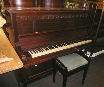 Lot 490 - Steinmayer upright piano (overstrung) and stool