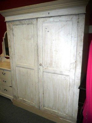 Lot 568 - White painted wardrobe