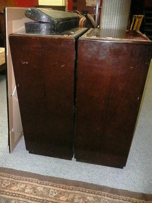 Lot 575 - Two 1930s oak filing cabinets with keys