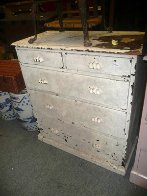 Lot 580 - White painted chest of drawers