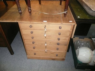 Lot 596 - Pine collectors cabinet