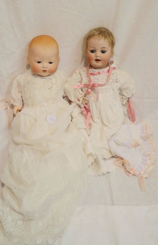 Lot 1003 - Armand Marseille Bisque Socket Head Dream Baby Doll impressed 351, with sleeping blue eyes, moulded