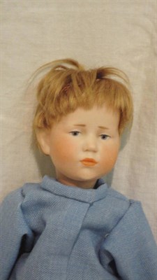 Lot 1007 - Kammer and Reinhardt Bisque Socket Head 'Peter' Doll impressed 101 with blonde wig, painted...