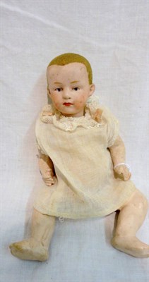 Lot 1008 - Heubach Bisque Socket Head 'Pouty' Doll impressed '78' '62' around the Heubach mark and stamped...