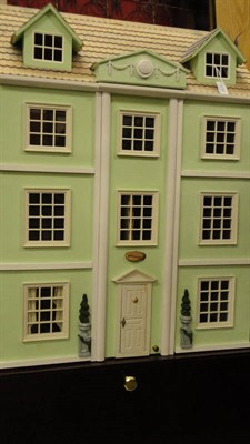 Lot 1010 - Modern Georgian Style Dolls House 'Cranleigh' on a purpose built stand with hinged cupboard....