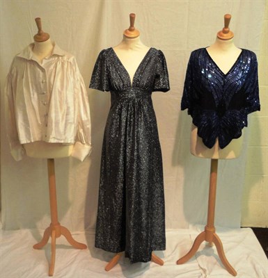 Lot 1080 - Assorted 20th Century Evening Wear including a green taffeta strapless cocktail dress with a...