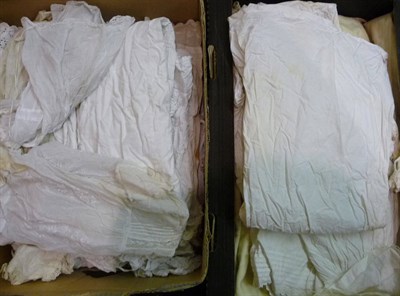 Lot 1098 - Assorted 19th Century And Later White Cotton Night Dresses, Undergarments, Children's Clothing, Two