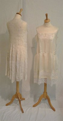 Lot 1105 - Burberrys Circa 1930's Gaberdine Driving Cape with checked lining; part of a cream silk wedding...