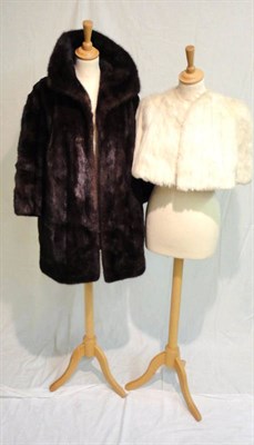 Lot 1106 - White Rabbit Capelet, Two Fur Coats And Two Stoles