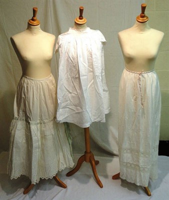 Lot 1138 - 19th Century And Later White Cotton Embroidered Christening Gown, night gowns, day dresses,...