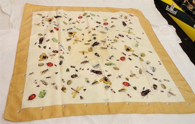 Lot 1147 - Hermès Silk Scarf with a caramel border decorated with insects; another titled La Provence...