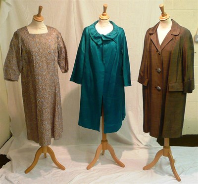 Lot 1163 - Assorted Circa 1950's And Later Costume And Accessories including Susan Small pale blue coat...