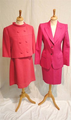 Lot 1080A - Assorted Modern Suits And Dresses including an Yves Saint Laurent Rive Gauche pink two piece...