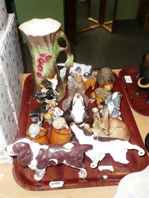 Lot 32 - Tray of assorted figures, Beatrix potter figures, animal ornaments etc