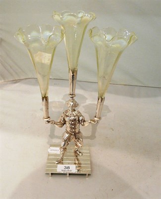 Lot 38 - Plated jester epergne