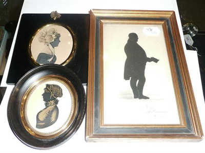 Lot 102 - Three 19th century silhouettes