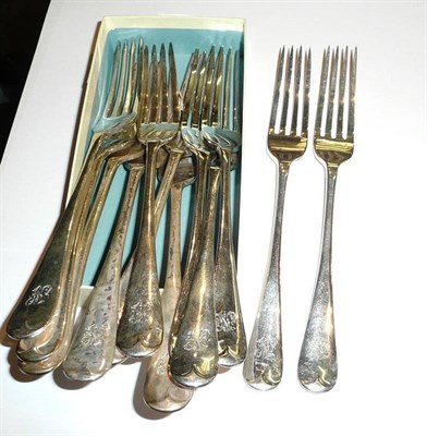 Lot 105 - Quantity of silver forks, 29ozt approximately