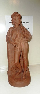 Lot 116 - A Torquay terracotta company figure of Dick Whittington, made for one Art Union of London,...