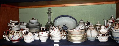 Lot 125 - 19th century Coalport tea set, tea wares, glass etc