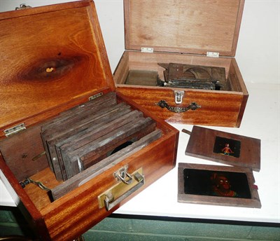 Lot 129 - Two boxes of magic lantern slides