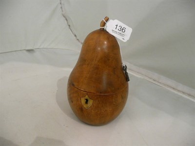 Lot 136 - Pear-shaped tea caddy