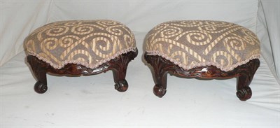 Lot 192 - Pair of Victorian footstools