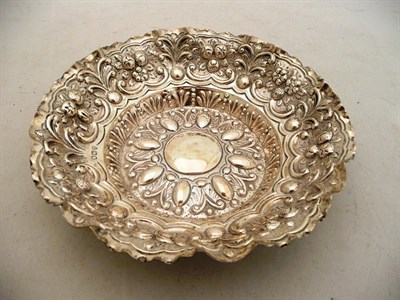 Lot 210 - A Victorian silver dish wish repause decoration, London, 1894