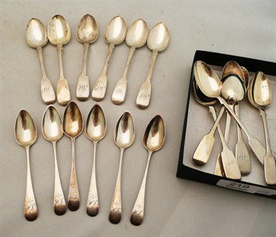 Lot 219 - Quantity of assorted silver teaspoons, 12oz