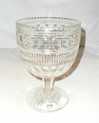 Lot 234 - Late 19th/early 20th century cut glass large goblet