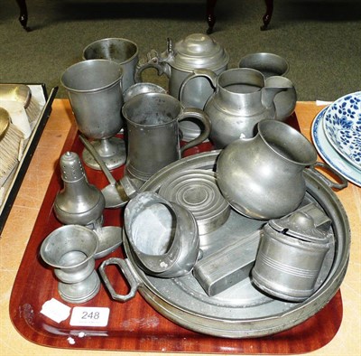 Lot 248 - A collection of 18th century and later pewter