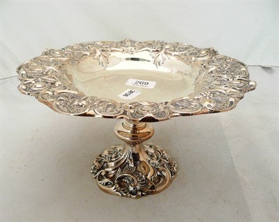 Lot 269 - A silver pedestal dish with repause decoration, Sheffield 1902