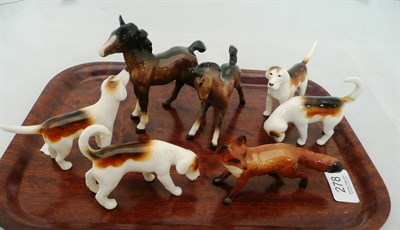 Lot 278 - Seven Beswick animal figures