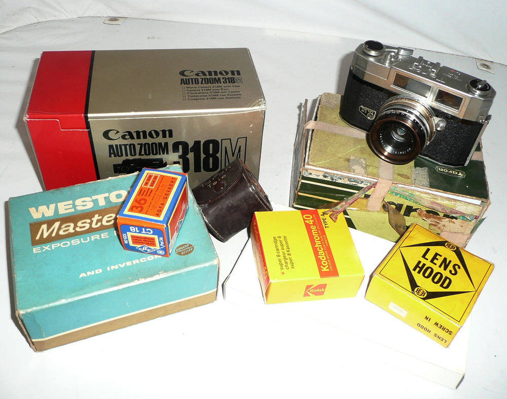 Lot 1241 - Cameras and Accessories, including a Taron III 35mm camera No.64348, with manual, leather case...