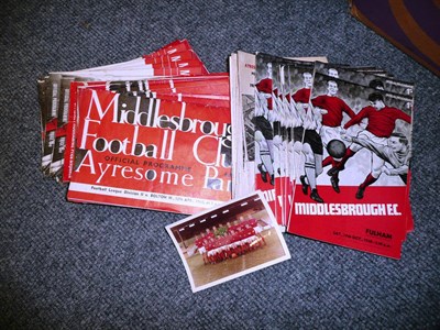 Lot 42 - A collection of Middlesbrough FC football programmes