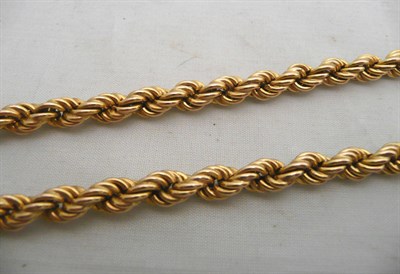 Lot 92 - A 9ct gold rope twist chain