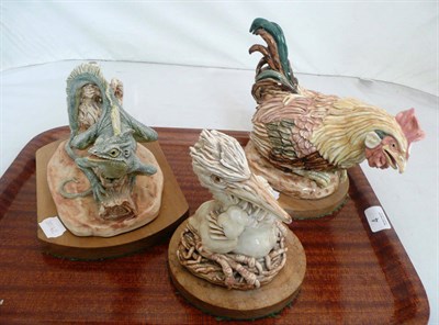 Lot 4 - Three porcelain animals, by Jill Moger