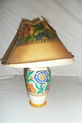 Lot 18 - Crown Ducal lamp, designed by Charlotte Rhead with shade