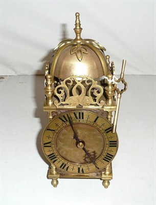 Lot 38 - A 20th century brass lantern clock