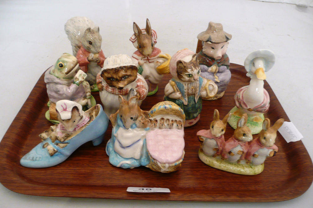 Lot 48 - Ten Beswick Beatrix Potter figures