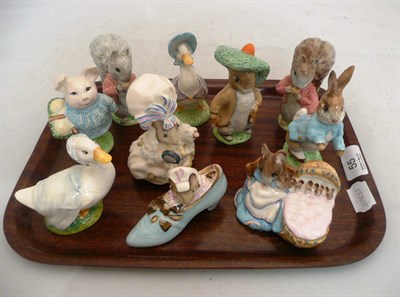 Lot 55 - Ten Beswick Beatrix Potter figures