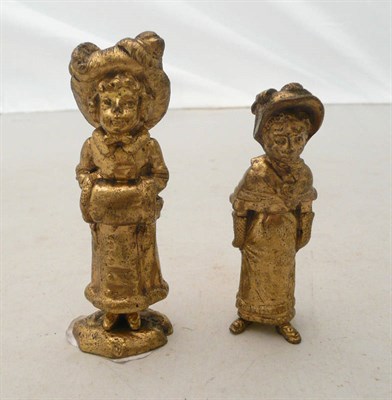 Lot 69 - A pair of gilt bronze Kate Greenaway figures