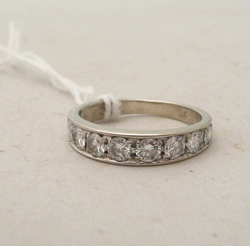 Lot 85 - A diamond half eternity ring, 1.20ct approximately