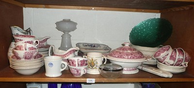 Lot 124 - Shelf of ornamental figures/vases
