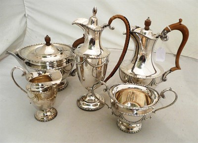 Lot 199 - A five piece silver tea set