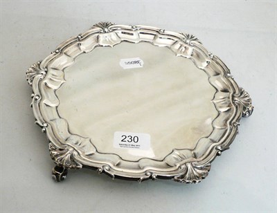 Lot 230 - A Georgian style silver salver