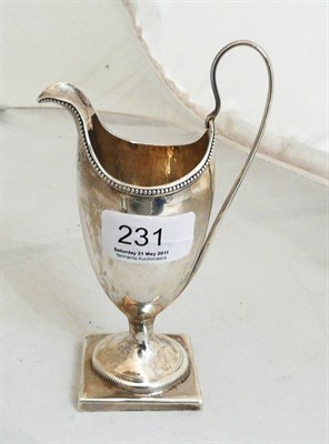 Lot 231 - Victorian silver cream jug, London assay, 3oz