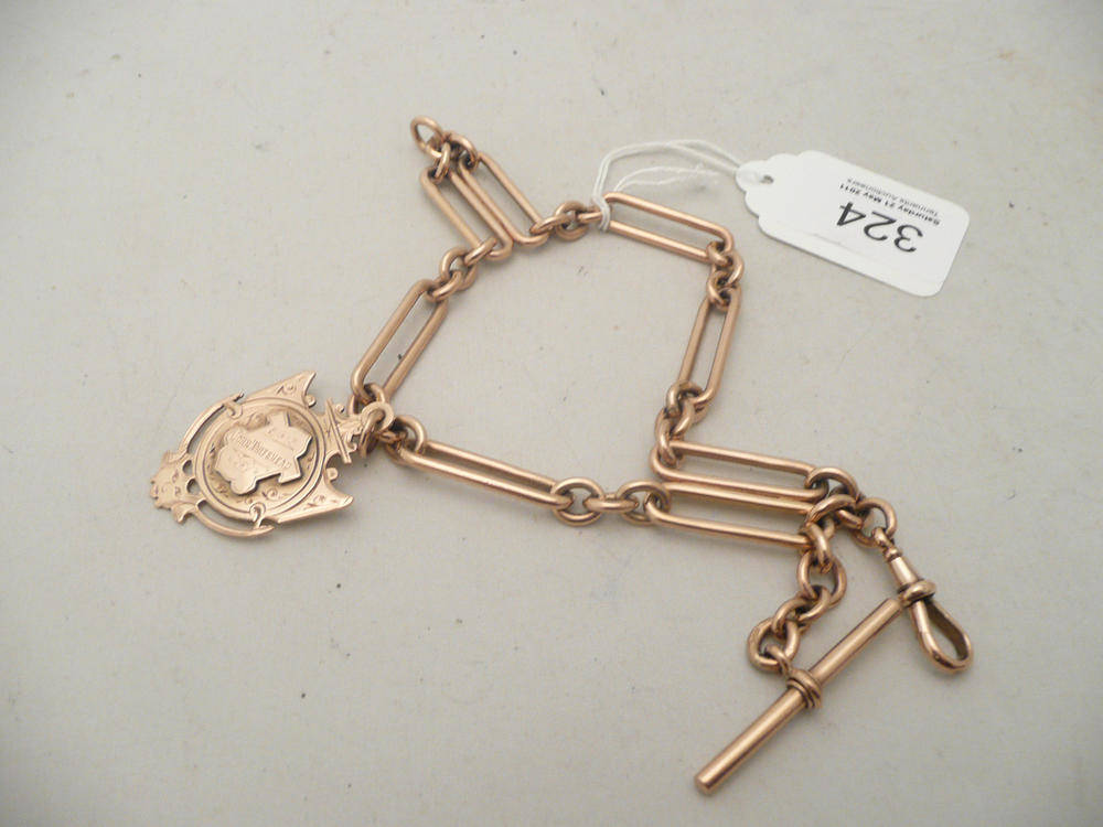 Lot 324 - A 9ct gold chain and pendant (57g approximate)