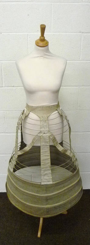 Lot 1120 - Circa 1860's Cage Crinoline Stamped Thomson's No 375 Paris Prize, comprising of eleven hoops;...