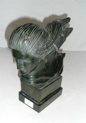 Lot 4 - Art Deco carved head of a female