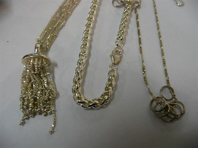 Lot 77 - A silver Links of London necklace and three other silver necklaces (4)